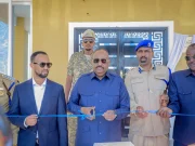 Sawiro:- Saciid Deni oo Xariga ka jaray dhismayaasha cusub ee Taliska Guud iyo Xarumaha Ciidanka Booliska Puntland